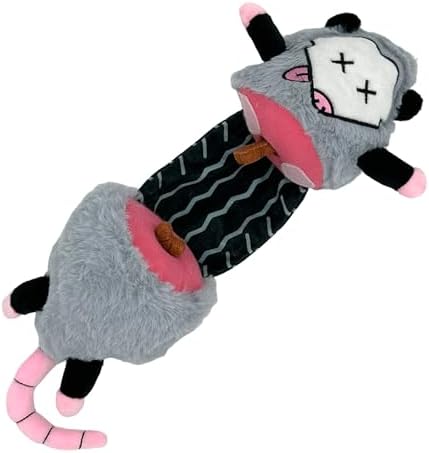 Roadkill Opossum Dog Toy Funny Dead Ran Over Possum Stuffed Chew Toy