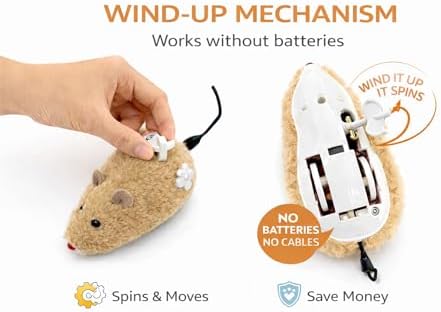 ZYLOSTORE CAT Toy, Mouse for Cats, Interactive Toy, for Indoor Cats,Pack of 2 MICE,Automatic CAT Toy,