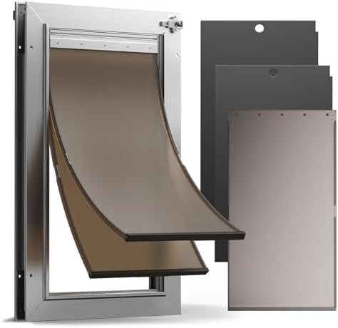 All Aluminum Large Dog Door for Door, Pets Up to 110 lb