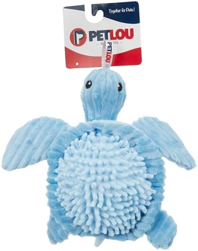 Pet Lou Blue Bay Turtle Dog Toy, 10-inch Length