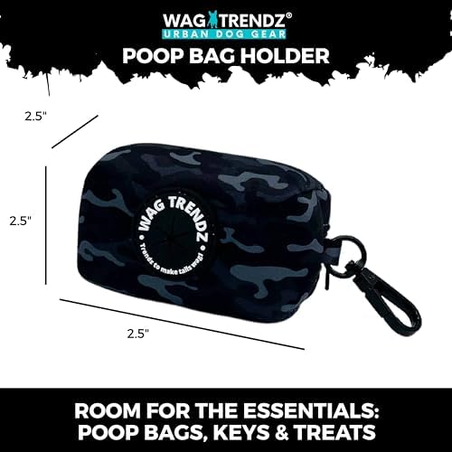 WAG TRENDZ Dog Waste Bag Holder | Soft Sided Dispenser | Camo Chic