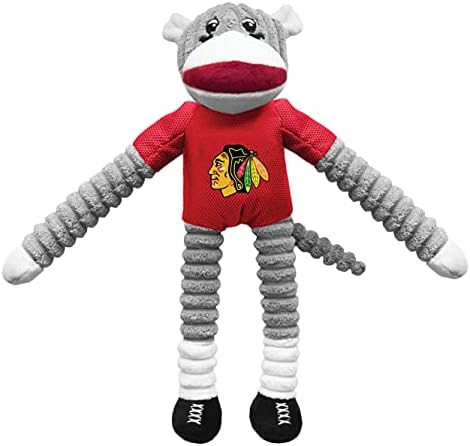 Littlearth NHL Team Sock Monkey Pet Toy - Officially Licensed Teams