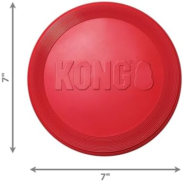 KONG Flyer, Natural Rubber Flying Disc, for Small Dogs (Pack of 2)