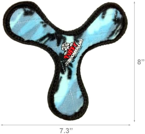 TUFFY® : 2 Pack Boomerang Dog Toy: Ultra Durable Plush Toy with Multiple Layers & Reinforced Seams, Washable and Floats, Original Construction