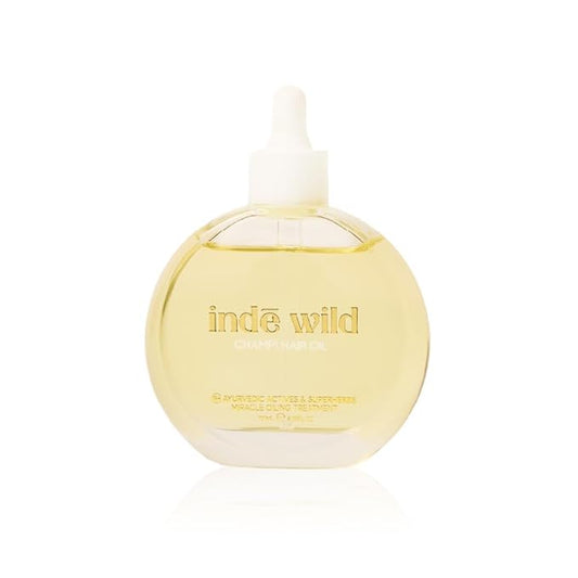 Indie Wild Champi Hair Oil (130 ml) w/Rosemary Oil, Brahmi, Amla, and Bhringraj | Ayurvedic Hair Growth Oil for Dandruff, Hairfall, & Thicker, Fuller Hair | 16+ Ayurvedic Actives | Calming Fragrance