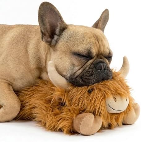 Fuzzl Super Soft Dog Toy Harry Highland Cow Large