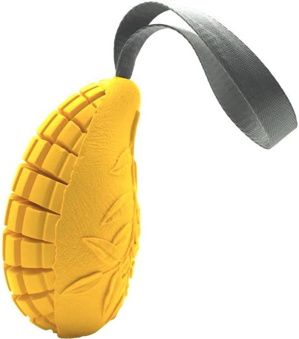 HS HERM. SPRENGER GERMANY Mango Chew Toy, Large, Natural Rubber Dog Chew Toy for Aggressive Chewers, Treat Dispenser, Dental Teeth Cleaning Chew Toys for Small Medium Large Breeds