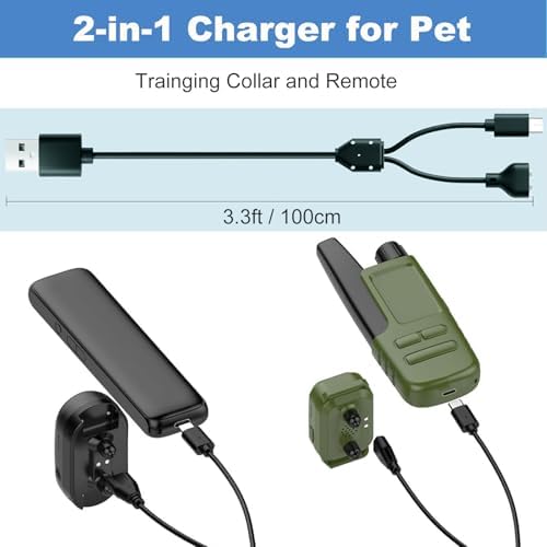 Charger Cable for Jugbow/Delupet/Yawpet Dog Collar DT-61/66/67/68/72/73 Training Collar and Remote