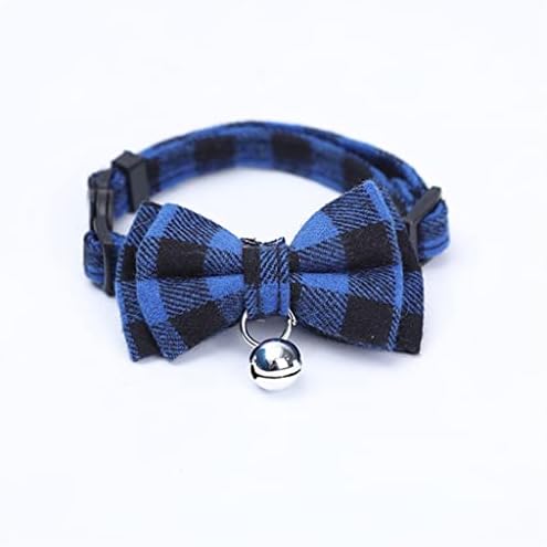 Colorful Plaid Grid Collars Cotton Striped Bowknot Bow Tie Puppy Small Dog Party Bandana Collar