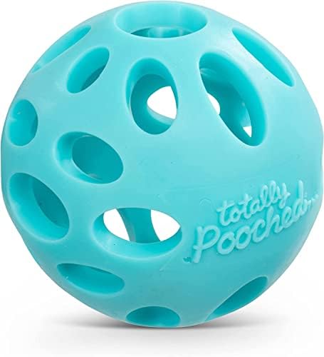 Messy Mutts Totally Pooched Huff n Puff Ball, 3.1 Inch, Puzzle, Teal