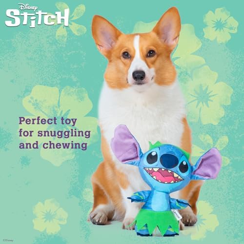 Disney for Pets Lilo and Stitch Bow Wow Luau Plush Dog Toy, 9 Inch