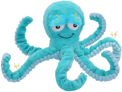 Squeaky Octopus Dog Toys，Interactive Plush Toys for Large Medium Pets