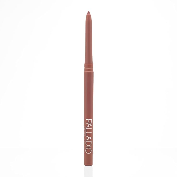 Palladio Retractable Waterproof Lip Liner High Pigmented and Creamy Color Slim Twist Up Smudge Proof Formula with Long Lasting All Day Wear No Sharpener Required, Nearly Nude