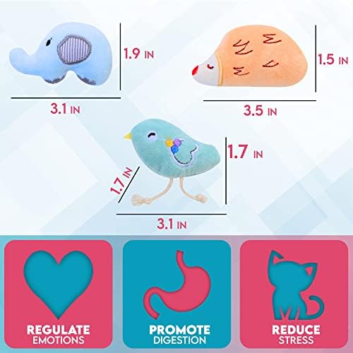 9 Pack Catnip Toys for Cats – Interactive Cat Toys for Indoor Cats & Kittens, Variety Bundle with Plush Animals & Catnip Balls, Fun Kitten Enrichment Toys Set
