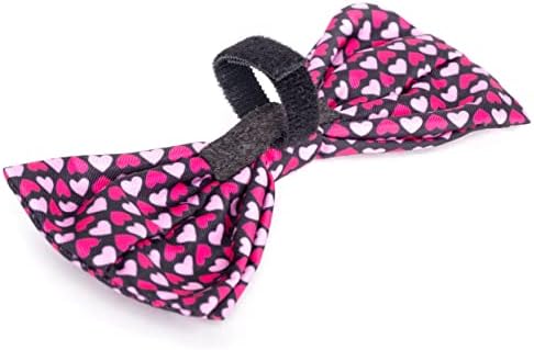 THE WORTHY DOG Spring Patterns Pet Bow Ties for Dogs & Cats, Heartthrob