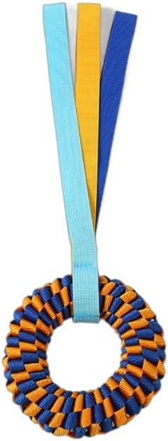 Tough Dog Tug Toy, Durable Donut Teething & Interactive,Orange