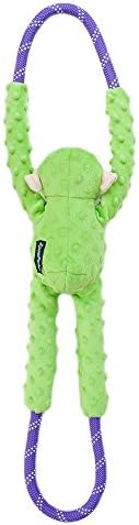 ZippyPaws RopeTugz Durable Dog Pull Rope Toy - Green Monkey