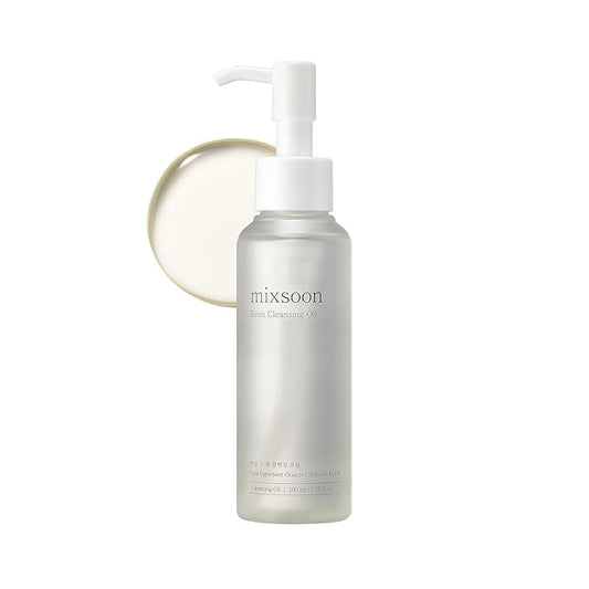mixsoon Bean Cleansing Oil - Lightweight Oil Deep Cleansing and Makeup Blackhead Remover, Fermented Bean, Hydrating and Balancing for Smooth Skin 100ml / 3.38 fl.oz. Korean Glass Skin Care
