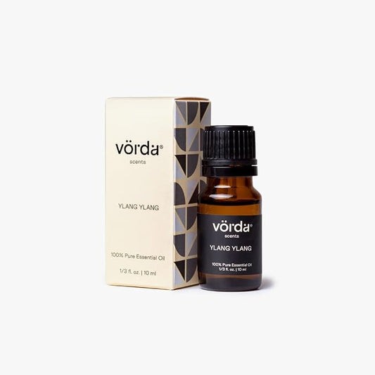 Vorda Madagascar Ylang Ylang Single Noted Essential Oil - 1/3 fl. oz. Perfect for Aromatherapy Essential Oil for Diffusers, Skin Use Massage Oil, Candle Making
