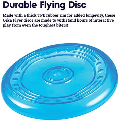 Petstages Orka Flyer Royal Blue Flying Disc Dog Fetch Toy