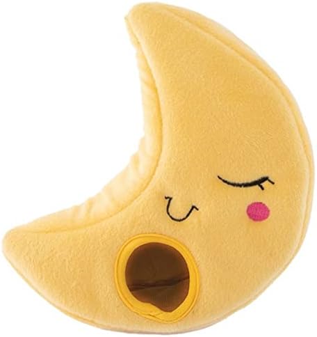 ZippyPaws Burrow- Interactive Dog & Puppy Toys for Boredom, Stimulating Pet Products to Keep Them Busy, Hide & Seek Plush Dog Puzzles, Enrichment Squeaky Toy, for Small & Medium Dogs- Moon and Stars