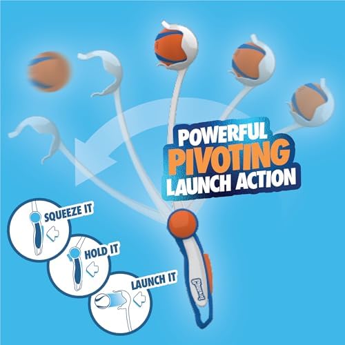 Chuckit! Ultra 18M Dog Ball Launcher for Fetch, 18-Inch Dog Fetch Toy and Interactive Ball Launcher, Includes 3 Medium 2.5-Inch Balls, for Dogs 20–60 lbs