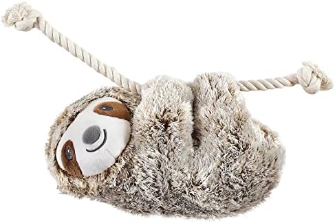 Luvable Friends Unisex Baby Squeaky Plush Dog Toy With Rope