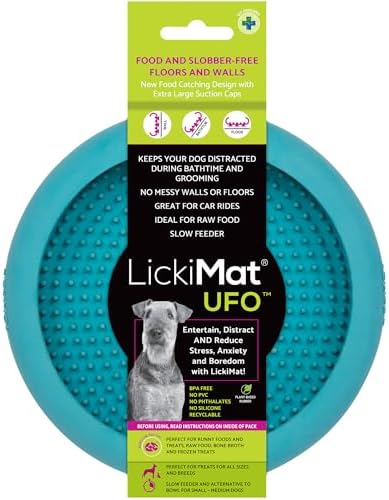Lickimat UFO Pet Feeder, Dog Dish, Suction Cups, Wet Food
