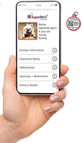 Dynotag® Web Enabled Super Pet ID Smart Tag with DynoIQ™ & Lifetime Recovery Service. Play Series: Round (Keep Calm)