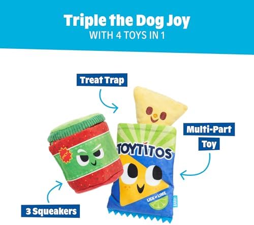 BarkBox Chomps and Salsa Dog Toy - Toy for Medium and Large Dogs