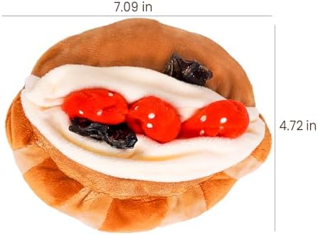 Snuffle Toys for Dogs, Strawberry Bread Dog Enrichment Toys, Squeaky Stuffed Plush Chew Toy for Mental Stimulation, Interactive Foraging Game