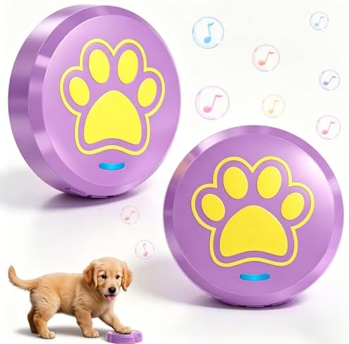 ChunHee Bells for Dog Training to Go Outside - Dog Door Bell with 36 Custom Sounds | Bell for Dogs to Ring to Go Potty | 5 Adjustable Volume(0-115dB) | Teach Puppies to Signal to Go Outside