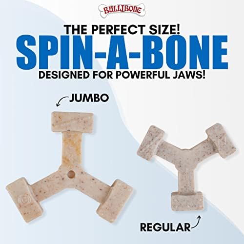 Bullibone Nylon Dog Chew Toy Spin-a-Bone - Interactive Dog Toy, Triggers Natural Instincts, and Improves Oral Health
