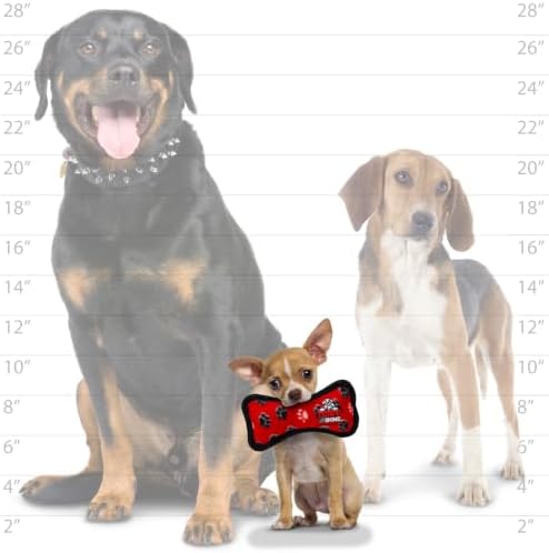 TUFFY® : 2 Pack Bone Dog Toy: Ultra Durable Plush Toy with Multiple Layers & Reinforced Seams, Washable and Floats, Original Construction