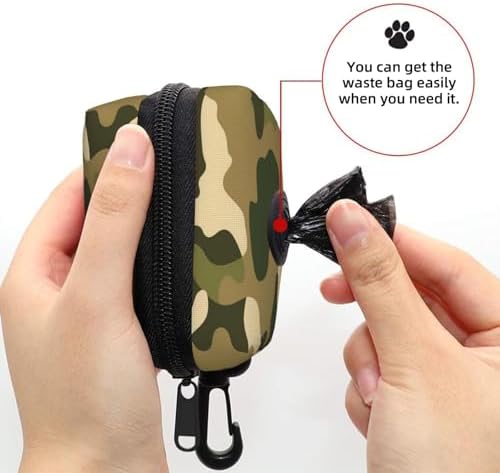 Navy Camouflage Camo Dog Poop Bag Holder Military Waste Bag Dispenser for Leash Portable Poop Bag Carrier Pouch for Dogs