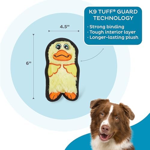Outward Hound Durablez Minis Tough Chew Plush Squeaky Dog Toy, Duck, 6"