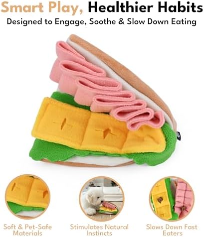 CHEWFFON Interactive Dog Toy, Multi-Layer Treat Hiding Nose Work Game