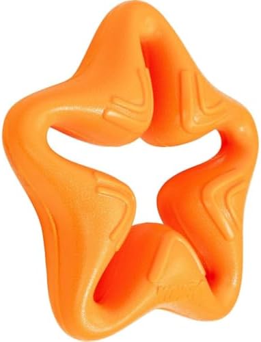 KONG Squeakz Dog Toy – Durable Rubber Fetch & Chew Toy with Squeakers, Interactive Enrichment Toy for Active Dogs (Star, Large)