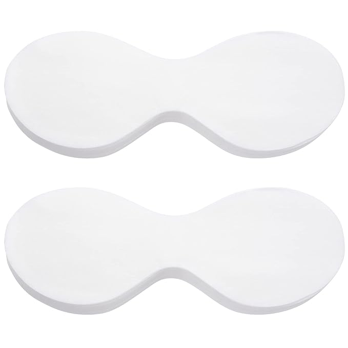 PAGOW 200 Sheets Disposable Non Woven Eye Care, Cotton Paper Facial Eye Pads Spa, DIY Clear Eye Mask Paper Beauty Sheets for Skincare Spa Wrap Moisture Retention