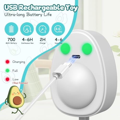 Interactive Cat Toys for Indoor Cats,Electric Flying Bird & Mouse Wand Teaser, Automatic Hanging Door Frame Chase/Hunt/Exercise Stimulate Feather Cat Toy for Bored Indoor Adult & Kitten (White)