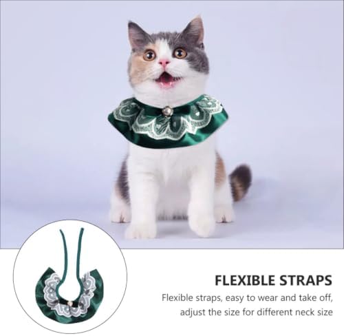 Cat Lace Collar with Pearl Bow Tie, Adjustable Polyester Neckwear