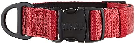 KONG Max HD Ultra Durable Neoprene Padded Dog Collar (Medium, Red)