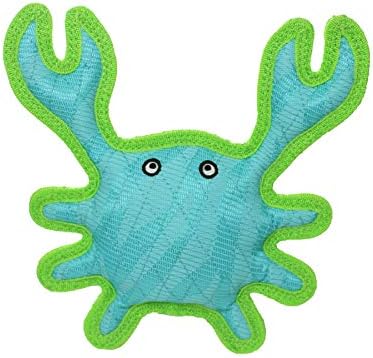 Tuffy® - DuraForce® : Crab Dog Toy: Ultra Durable Plush Toy with Multiple Layers & Reinforced Seams, Washable and Floats, DuraForce® Construction