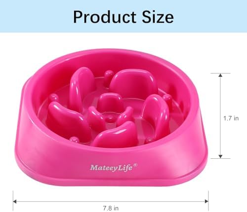MateeyLife 2-Pack Slow Feeder Dog Bowls, 2 Cups, Dog Puzzle Feeder Bowl