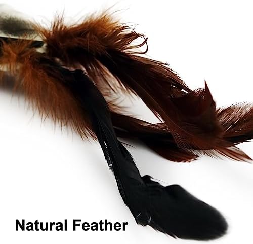 TTcat 2 Pack Realistic Bird Cat Toys, Natural Feather Simulated Bird Kitten Interactive Hunting Play Toy, Lightweight Indoor Cat Exercise Toy for Indoor Cats and Kitten.