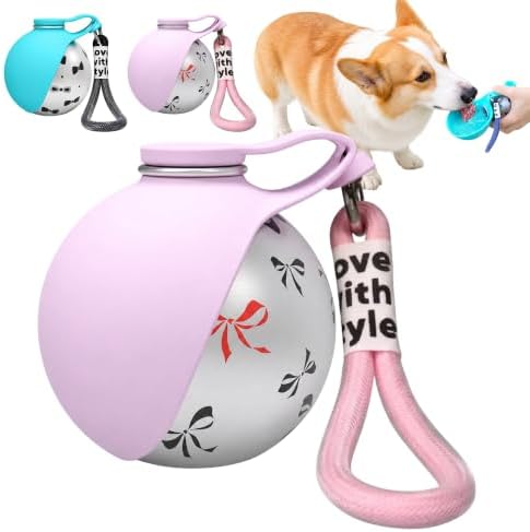 Portable Pet Water Bottle & Collapsible Dog Bowls, Spill Proof Water Dispenser, Cat Food Container & Dog Treat Holder, Small Size Pet Supplies Travel Accessories for Puppy