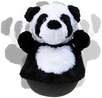Tall Tails Interactive Wobbling Weighted Base Plush Dog Toy - Active Dog Toy that Plays Back!, Panda