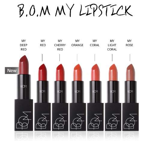 bom My Lipstick #802 Cherry Red Long Lasting Red Matte Lipstick Velvet Texture