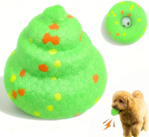 Interactive Funny Poop-Shaped Chew Sound Toy for Small and Medium-Sized Dogs, Durable ETPU Material, Used for Dog Playing and Training 2.7 Inch Puppy Chew Toys for Teething High Elasticity