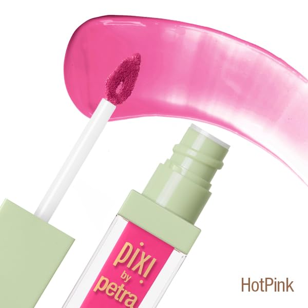 Pixi Beauty MatteLast Liquid Lip | Long-Wearing Matte Lip Color with Rosehip Oil | Hydrating & Comfortable | Precision PixiPetal Applicator | Hot Pink | 0.24 oz/6.9 g
